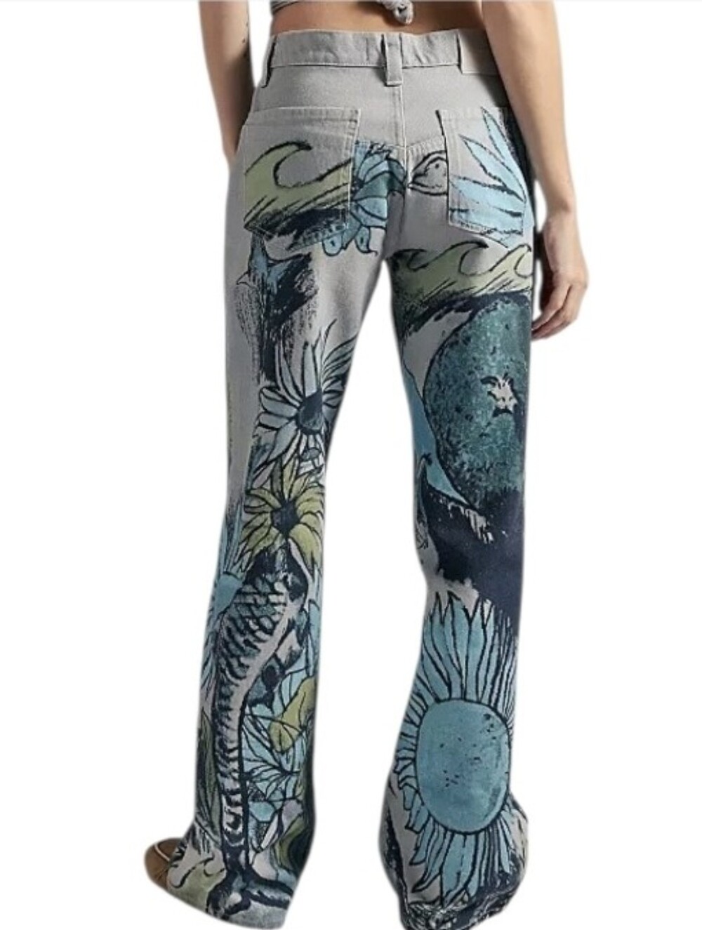 Free People We The Free Tinsley Printed Jeans Size 28 NWT - Picture 3 of 14